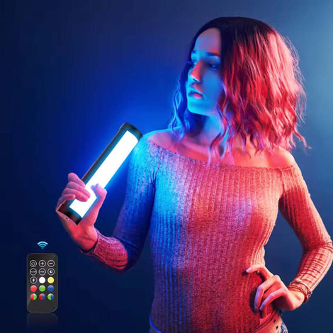 LUXCEO RGB Magnetic Video Light with Remote – Handheld Photography & Vlog