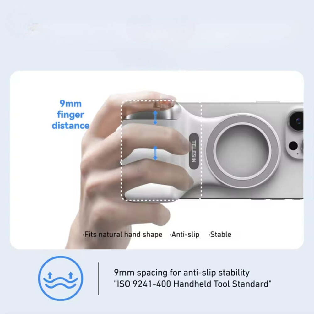 TELESIN Magnetic Phone Grip with Remote Control for iPhone/Samsung/Huawei