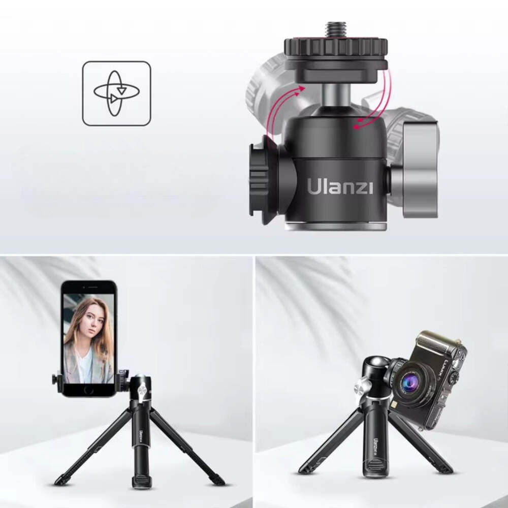 Ulanzi MT-14 Aluminum Tripod with 360° Ballhead – Portable Vlog Kit