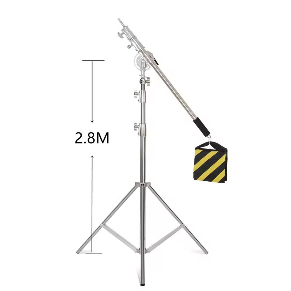 2.49M Cross Arm Light Stand Kit with Weight Bag – Photo Studio Rod