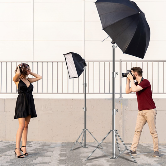 2.9M Heavy-Duty Tripod Stand with Wheels – Photo Studio Light Stand