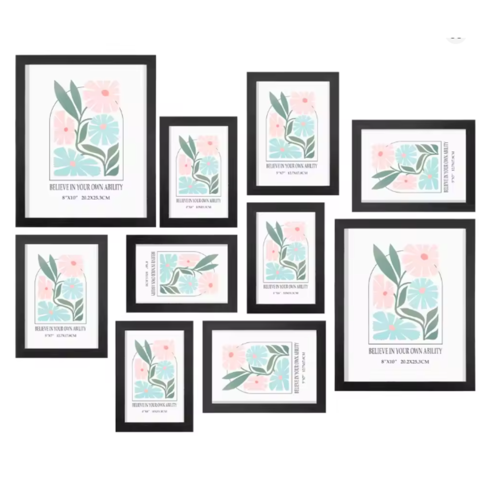 10Pack Wall Gallery Photo Frames – Tabletop & Wall Mount Picture Display Set
