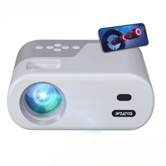 WZATCO DP02W Mini Projector – 1080P WiFi 5 Bluetooth LED