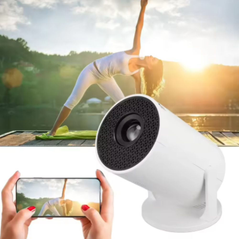 HY200 Portable Projector with 1080P Adjustable 270° Angle