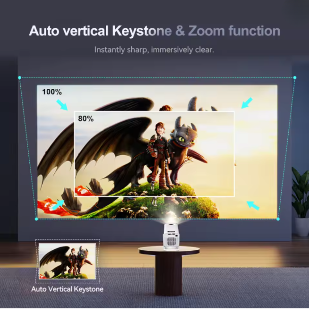 PG310 4K Android Projector – 300 ANSI, WiFi 6, BT5.4
