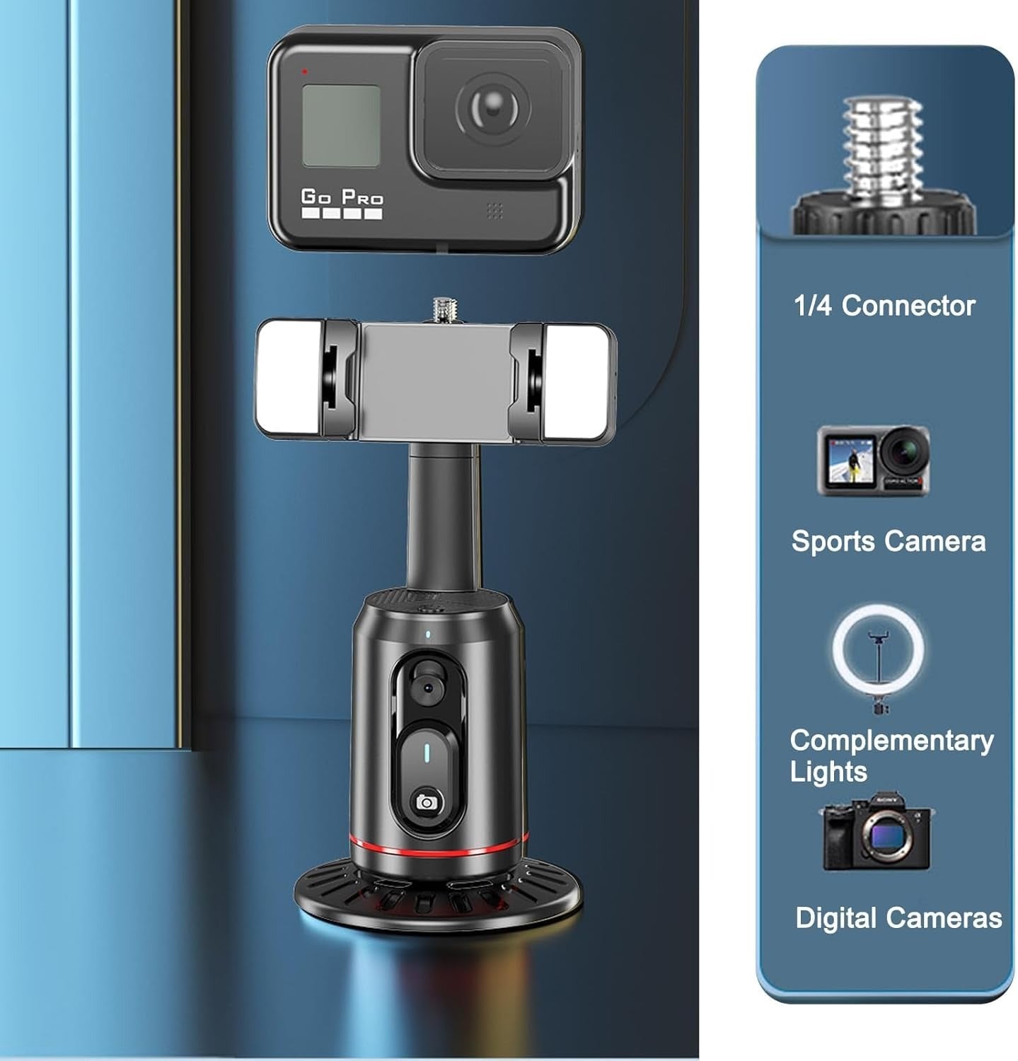 BSLIUFANG 360°  Face Tracking Gimbal Stabilizer & Bluetooth Remote