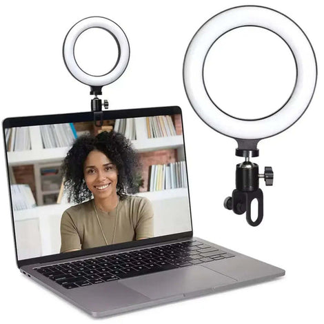 6.3'' LED Ring Light USB Clip Lamp for Laptop, YouTube & TikTok Live