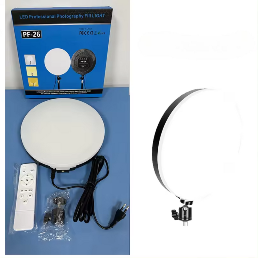 LED Video Light Panel with Stand & Phone Holder– 2700K-5700K for Photography & Vlogging
