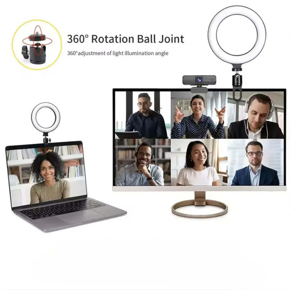 6.3'' LED Ring Light USB Clip Lamp for Laptop, YouTube & TikTok Live